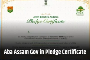 Aba Assam Gov in Pledge Certificate