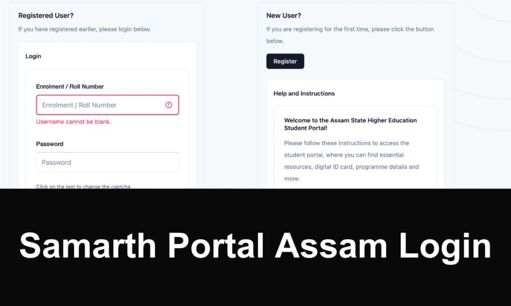 Samarth Portal Assam Login