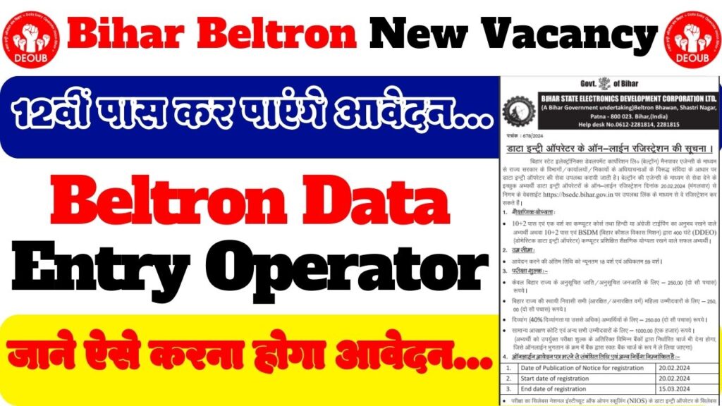 Beltron Data Entry Operator 2024