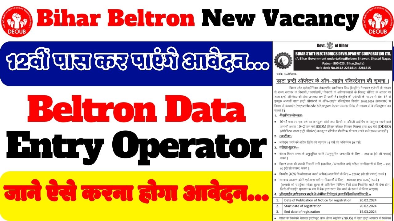 Beltron Data Entry Operator 2024