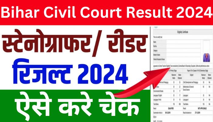 Bihar Civil Court Result 2024